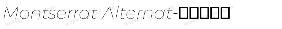 Montserrat Alternat字体转换